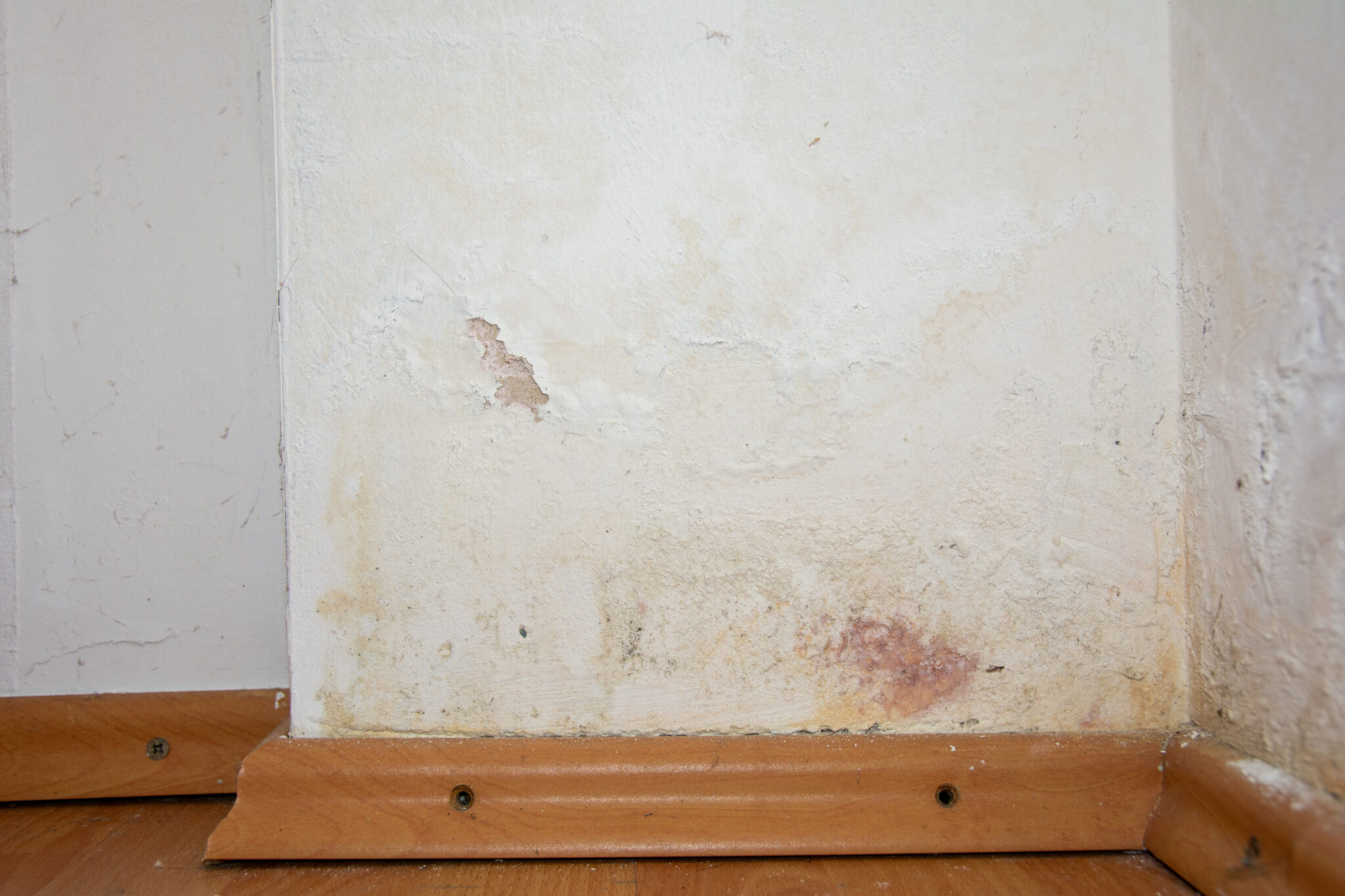 Signs Of Undetected Water Leaks 1 Damp patches after a water pipe burst, Undetected Water Leaks.