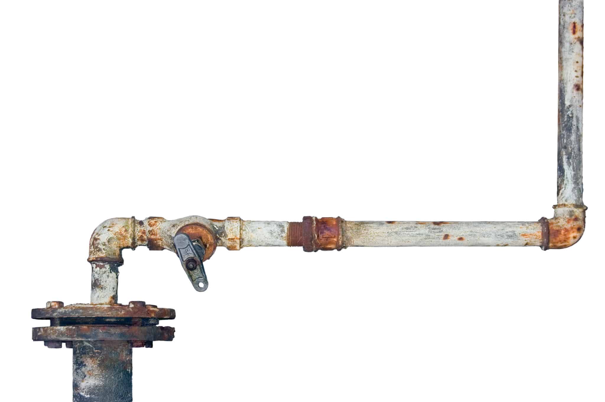 Rusted Galvanized Pipes.