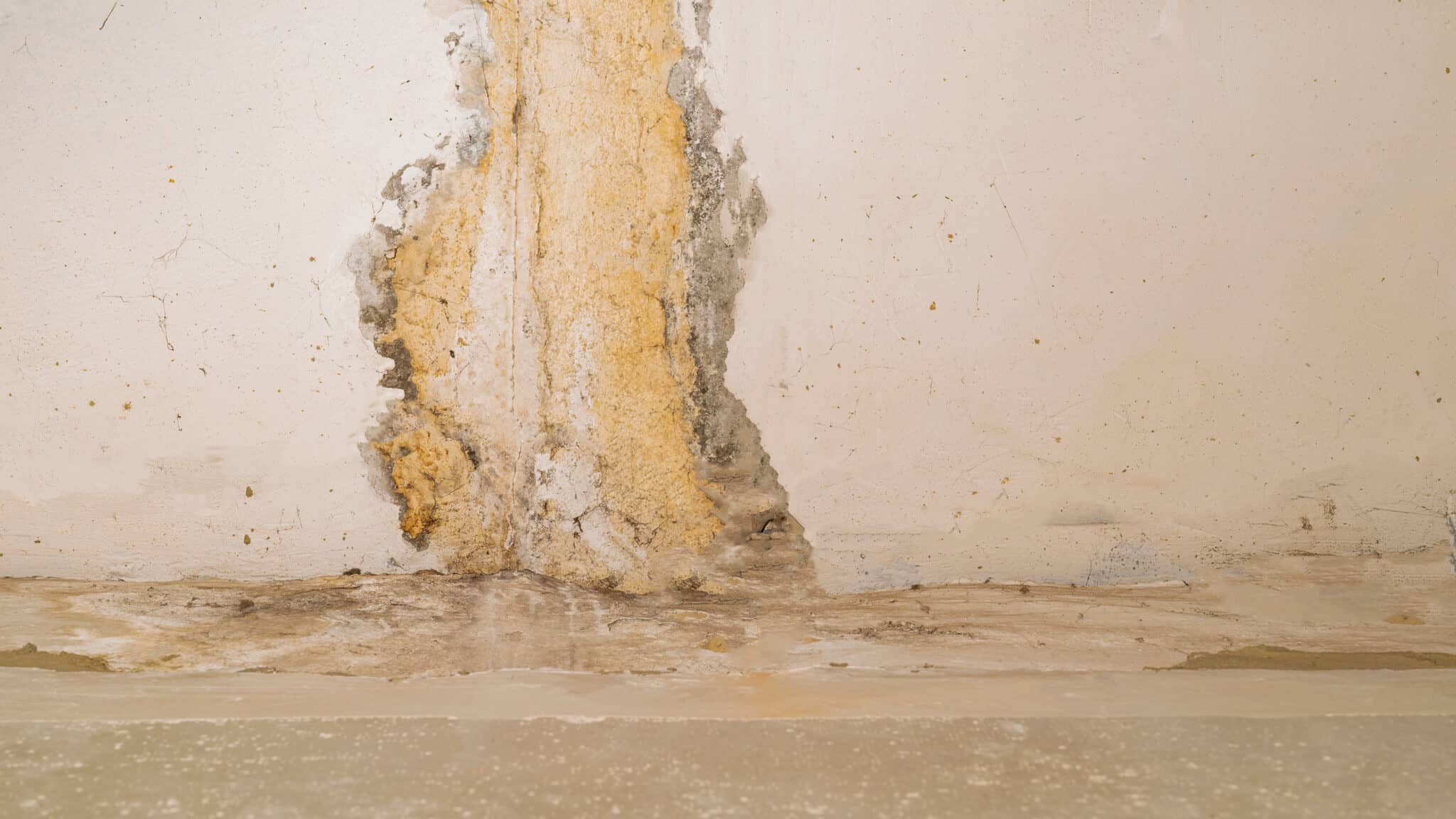 Damage ceiling from water pipelines leakage. Housing problem concept, Foundation Water Damage.