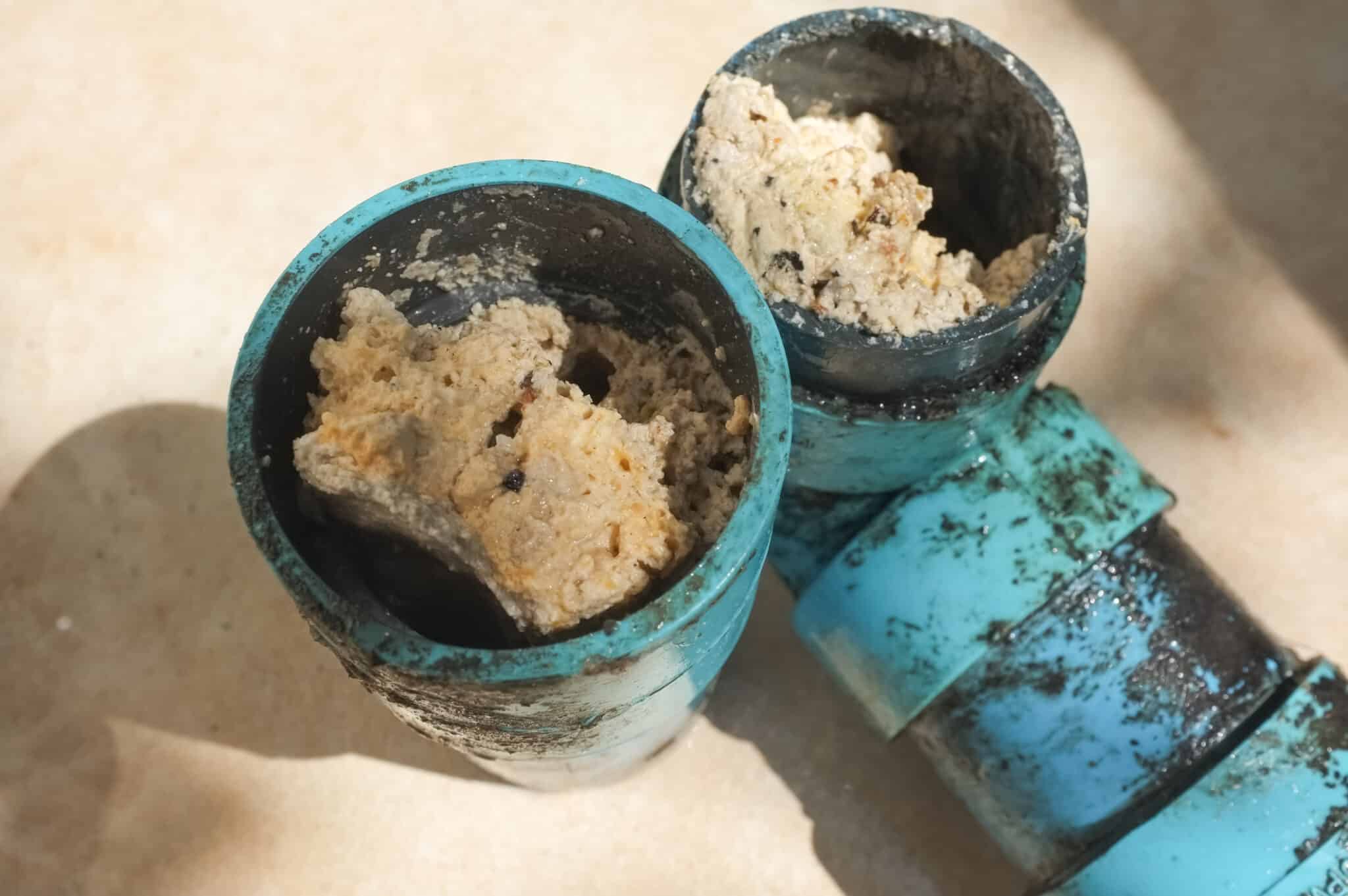 clogged with oil and grease sewer line problems.