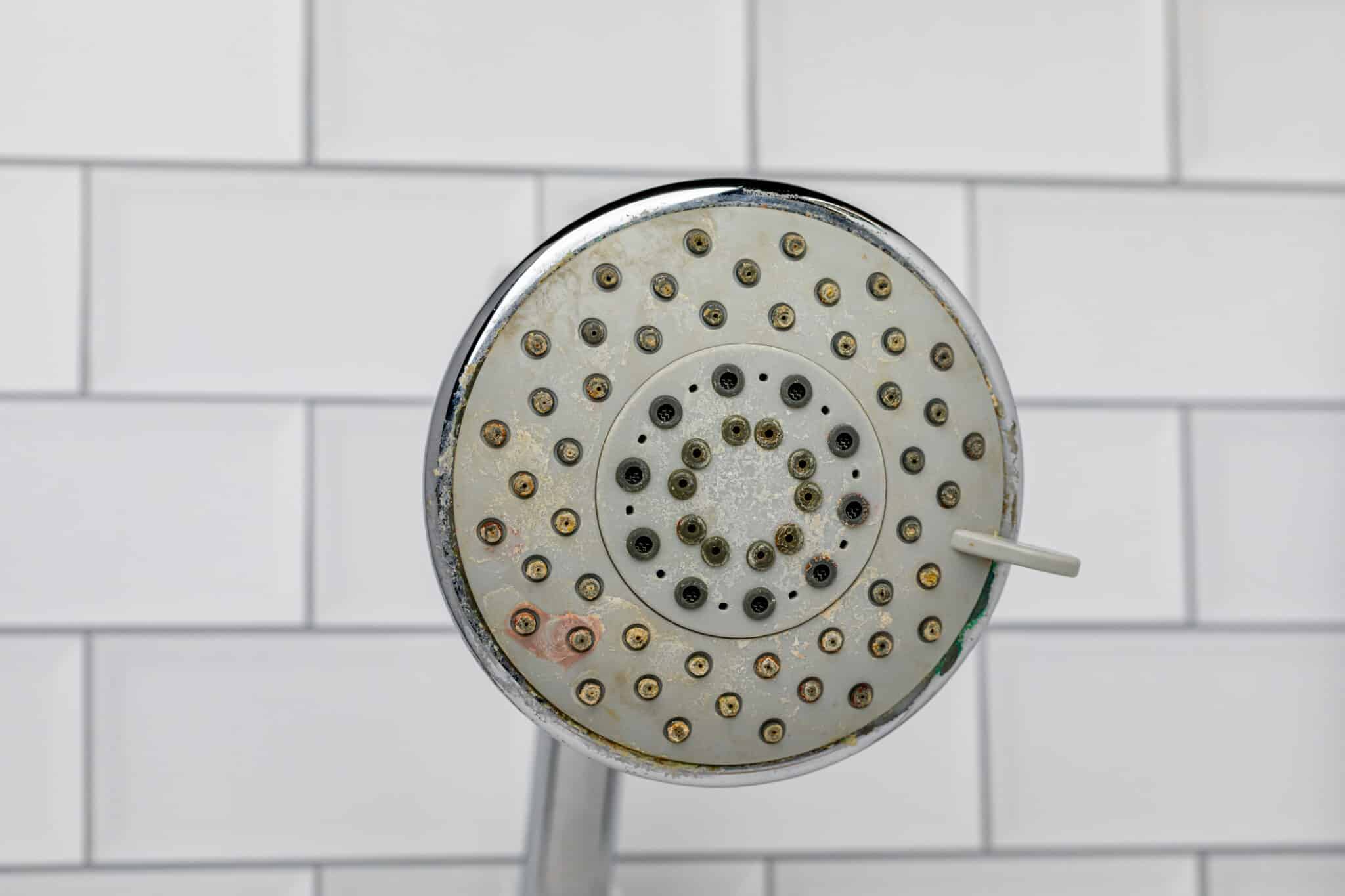 Mineral Buildup on showerhead.